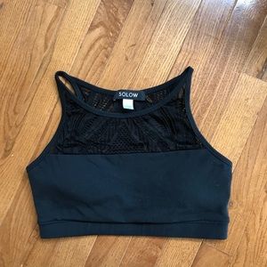 Solow black sports bra.